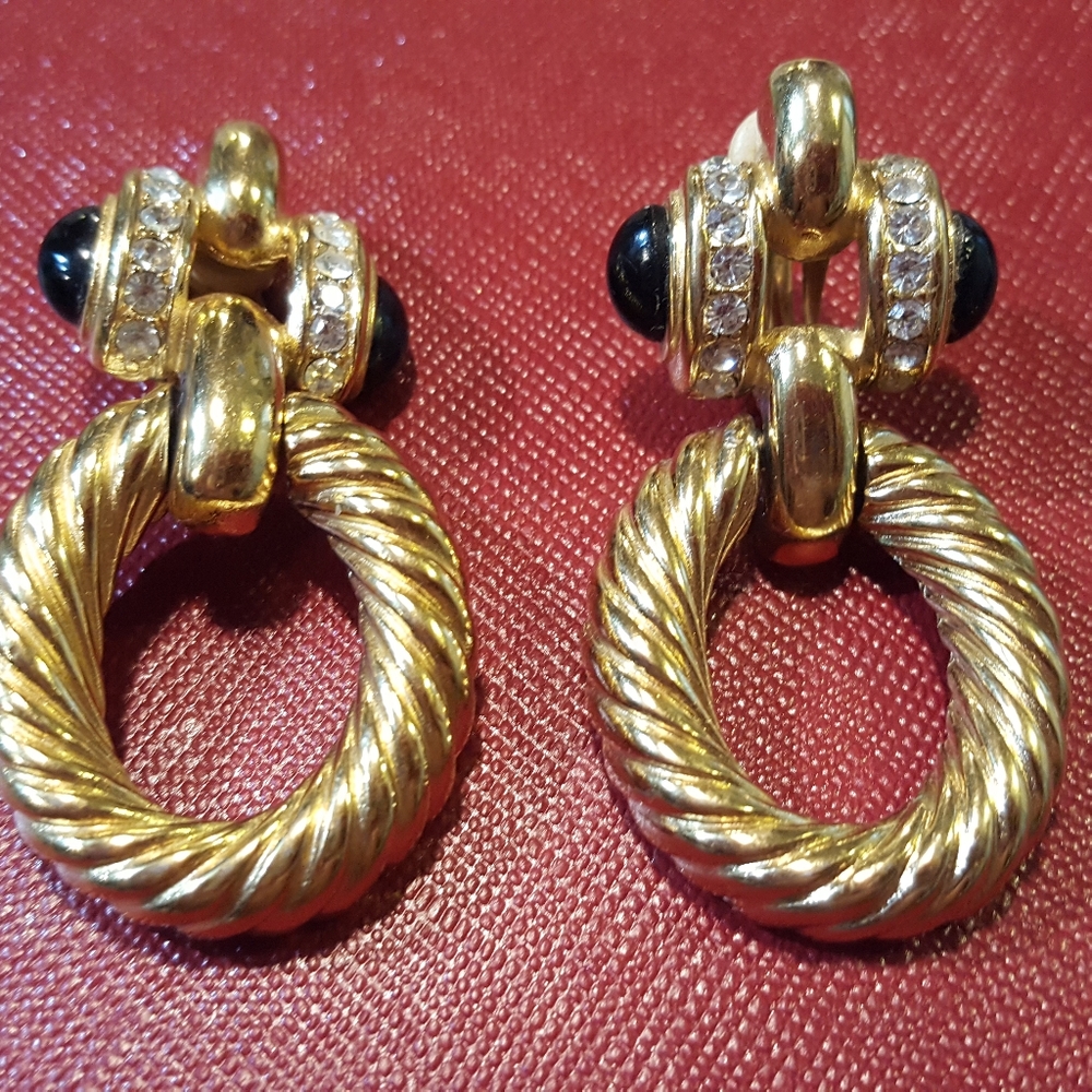 Vintage Givenchy Statement Door Knocker Ear Rings